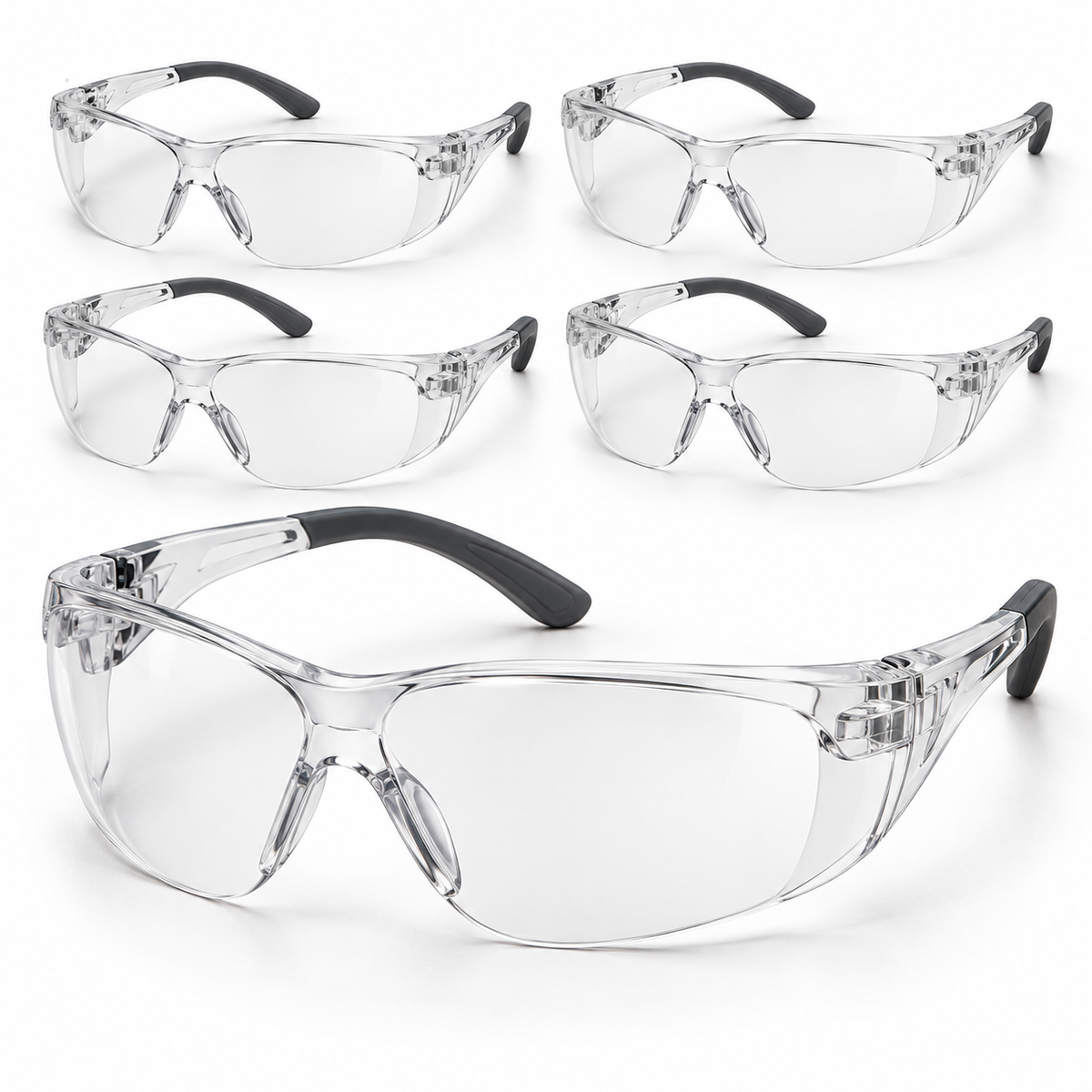 Clear Anti-Fog Safety Glasses 6-Pack
