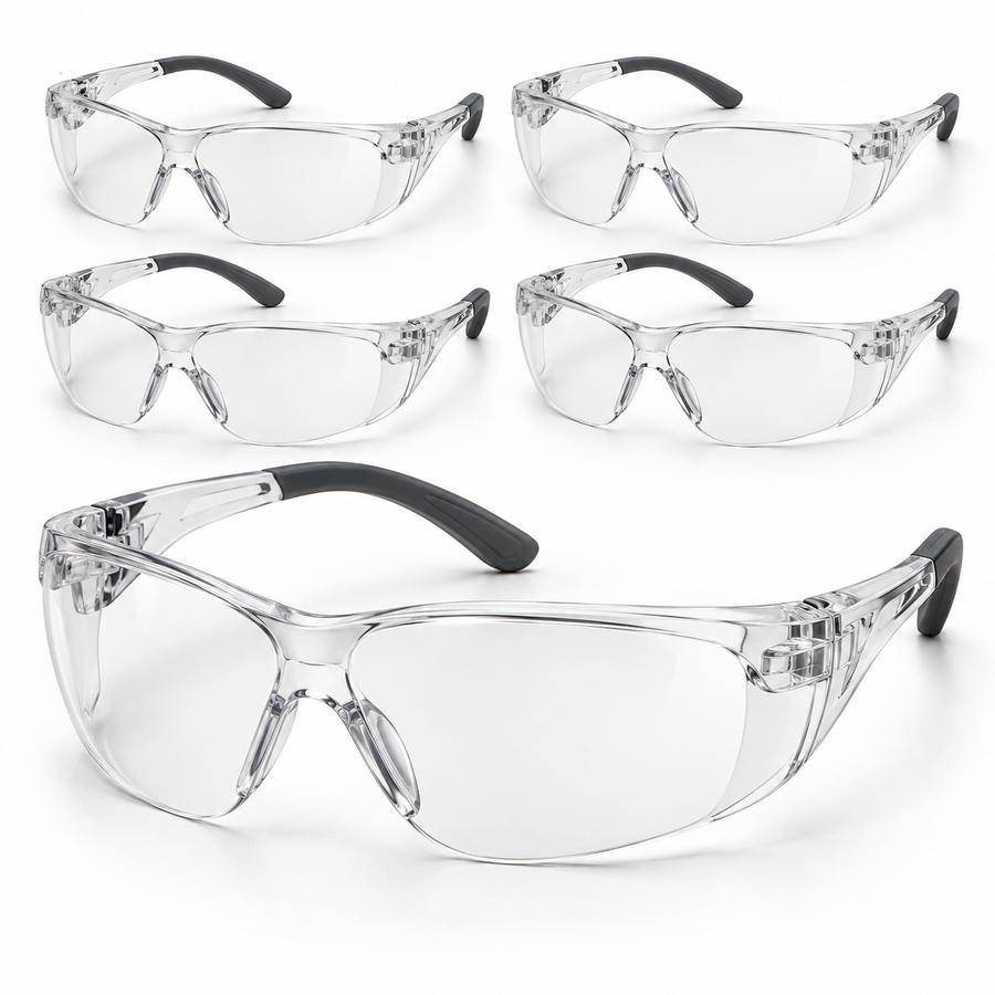 Clear Anti-Fog Safety Glasses 6-Pack